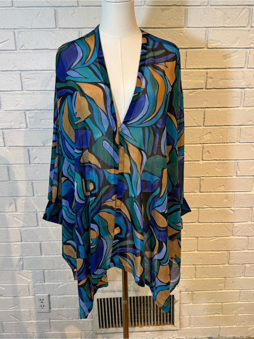 Chico’s Lightweight Duster CoverUp sheer Women’s L/XL NWT